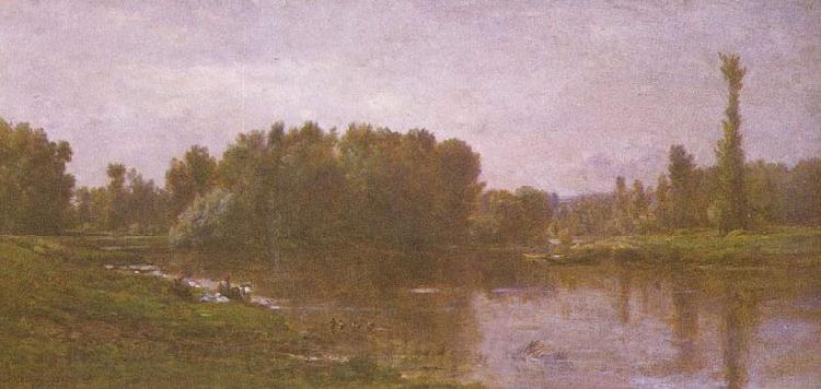 Charles-Francois Daubigny Die Ufer der Oise Norge oil painting art